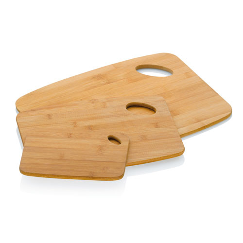 Træ skærebræt sæt i bambus