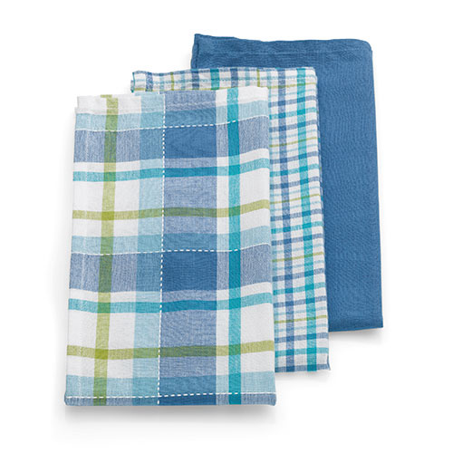 Blå viskestykker 3-pak