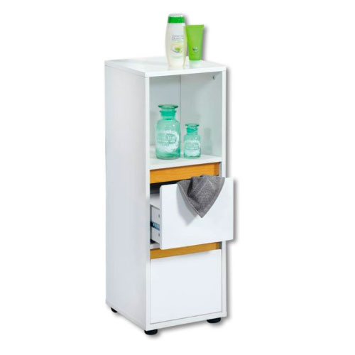 Badeværelsesreol med skuffer og hylde