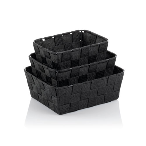 Kurvesæt Alvaro - Sort 3 stk.