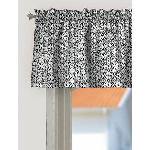 Gardinkappe hvid/blå 2,5 meter