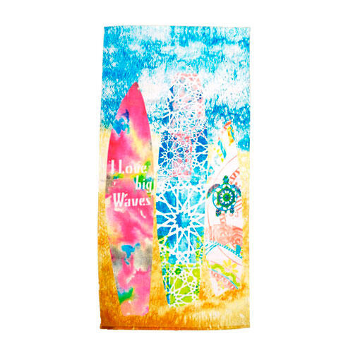 Strandhåndklæde Surfboard 80 x 160 cm.