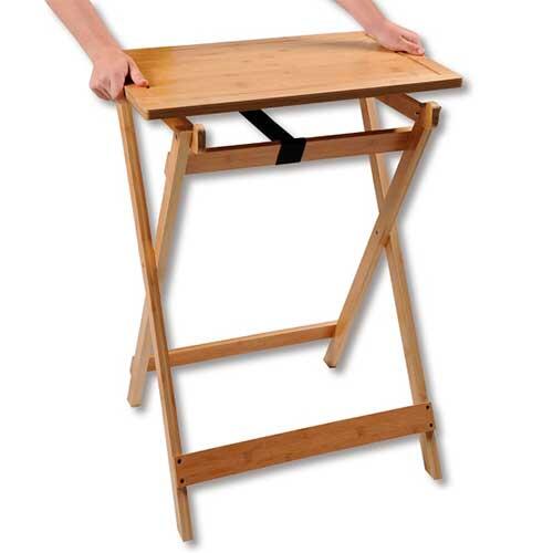 Bambus bord med aftagelig bordplade