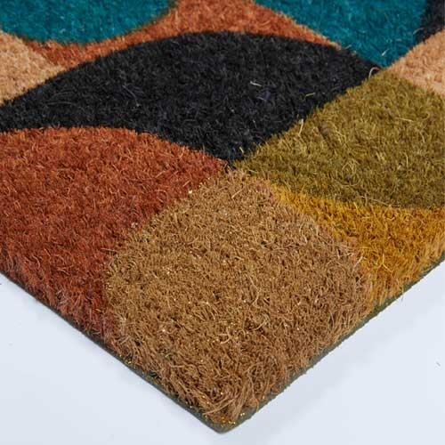 Kokos dørmåtte Geometric - 40 x 60 cm.