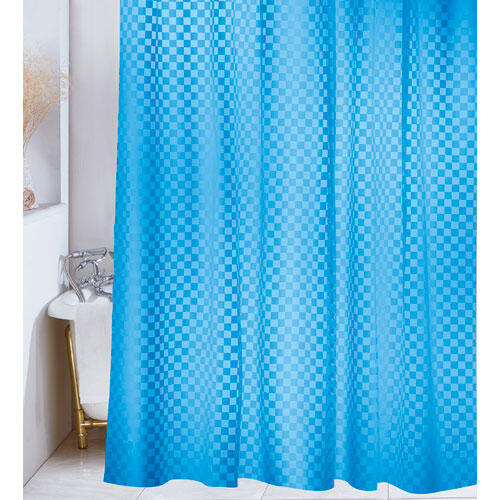 Badeforhæng - Squares blå