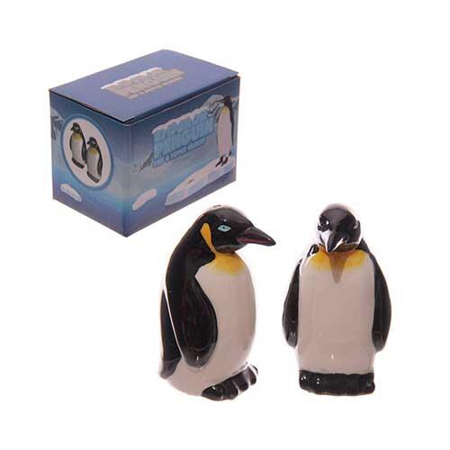 Salt- og pebersæt med æske - Pingviner