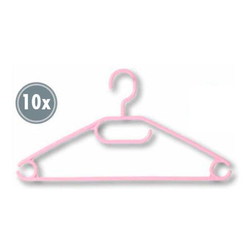 Bøjler i plast - Rosa 10 stk.