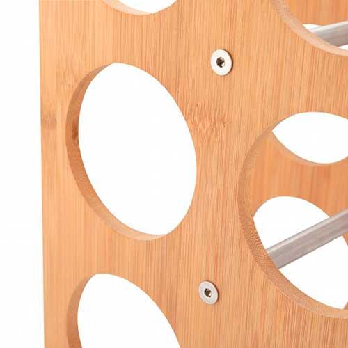 Bambus vinreol - 6 flasker