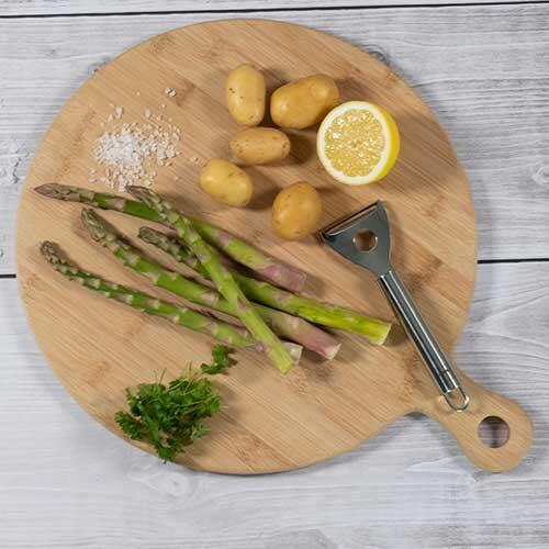 Rundt serveringsbræt i bambus 36 Ø