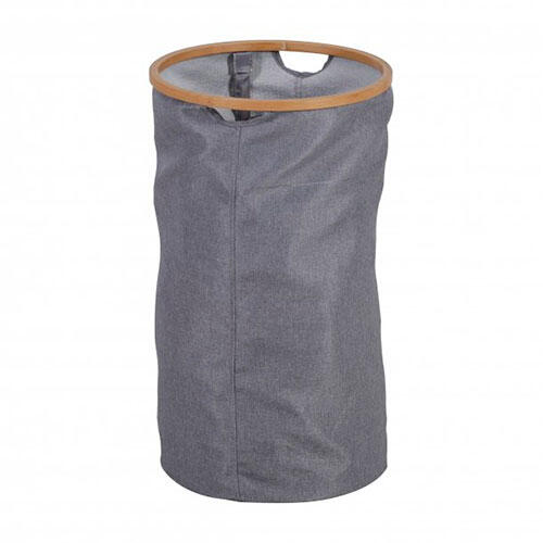 Vasketøjskurv rund - Bambus 65 L