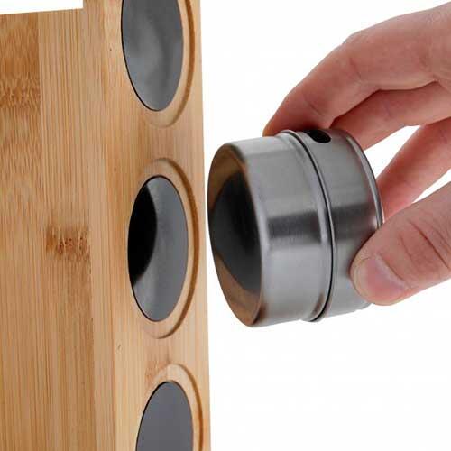 Køkkenredskabsholder med krydderiglas