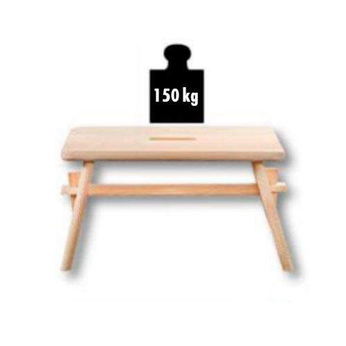 Træskammel 42 x 21,5 cm.