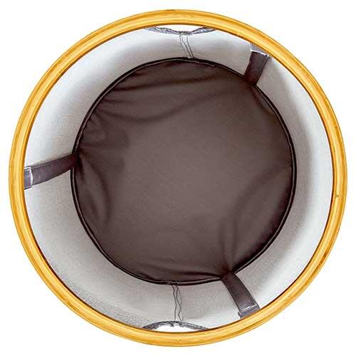 Bambus og bomuld vasketøjskurv