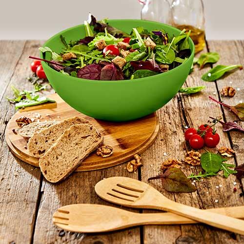 Bæredygtig skål med låg - Small grøn