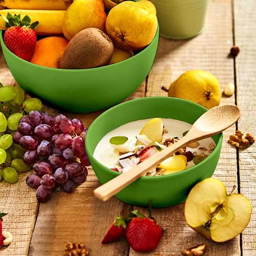 Skål med låg - Small grøn