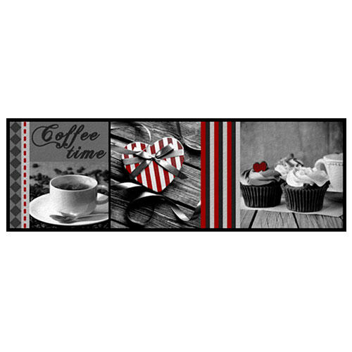 Køkkenløber Coffee time grey - 50 x 150 cm.