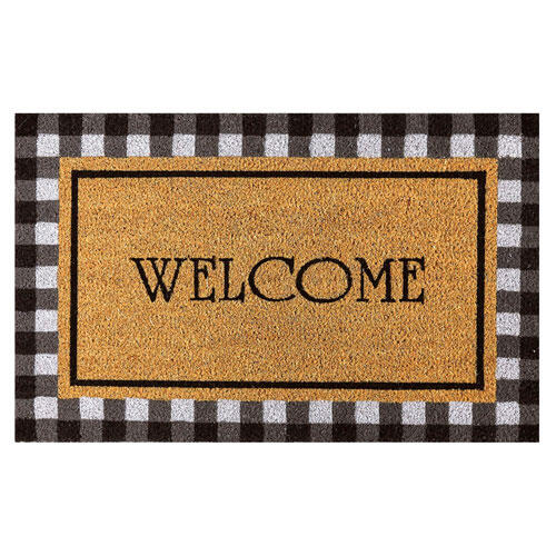 Kokosmåtte Freestyle XL Welcome blocks 50 x 80 cm.