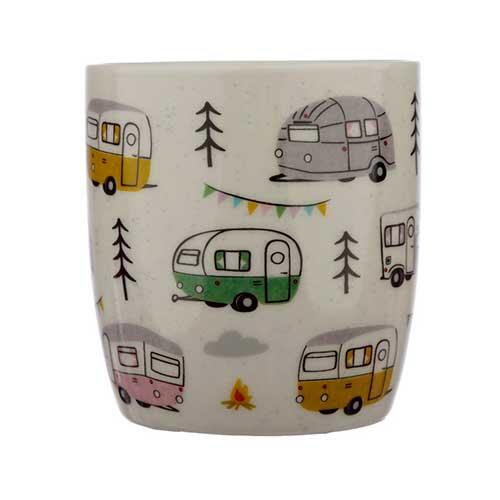 Porcelænskrus med hank - Camping