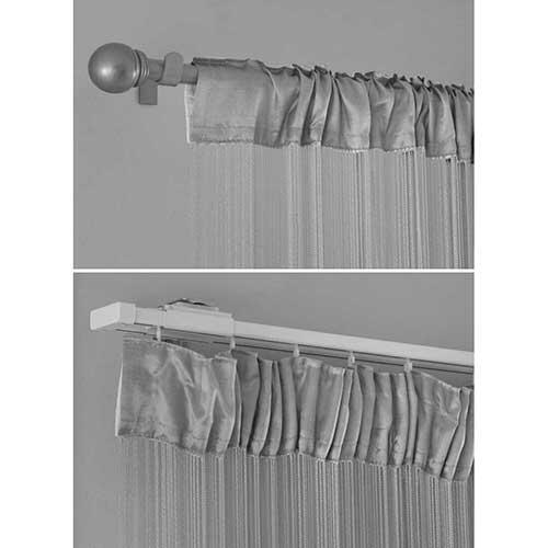 Lurex rødt trådgardin