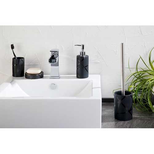 Stentøj badeværelsesserie - Nero