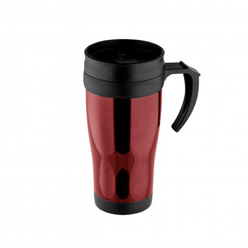 Termokrus med hank - Rød 400 ml.