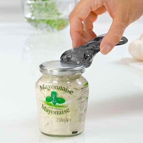 Åbner til låg - Tom transparent grå