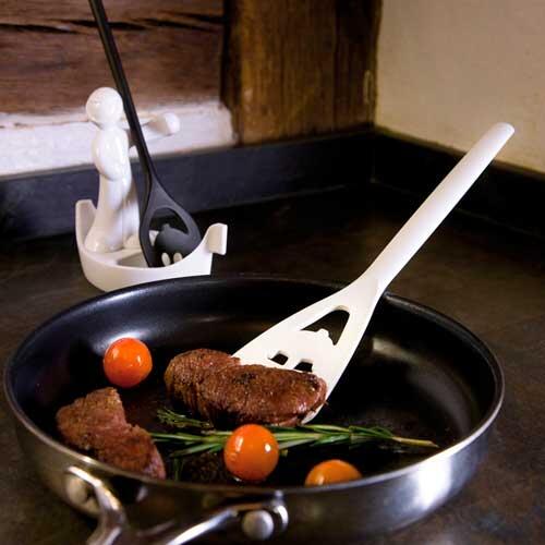 Sort grydeske med ophæng