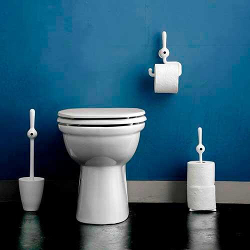 Toiletrulleholder til væg - Hvid Toq