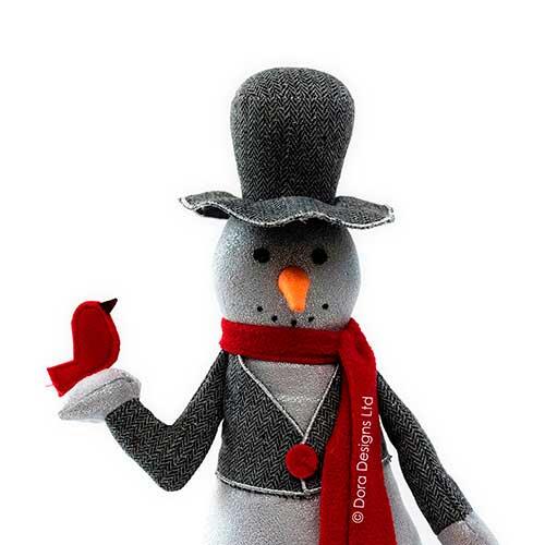Juledørstopper snemand 46,5 cm.