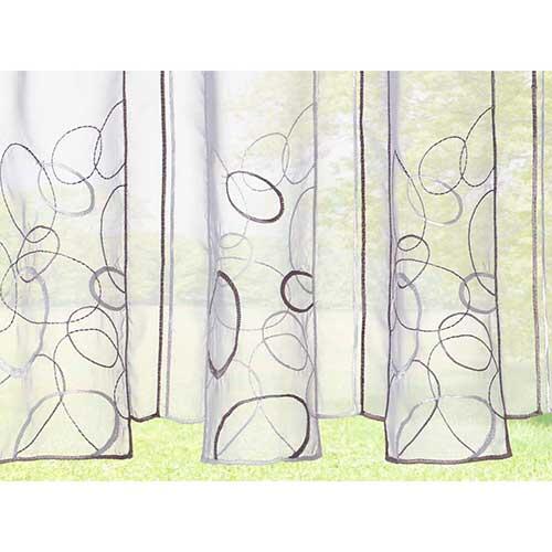 Køkkengardin Ada taupe motiv