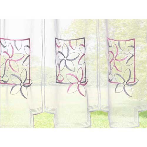 Køkkengardin blomsterkasse motiv