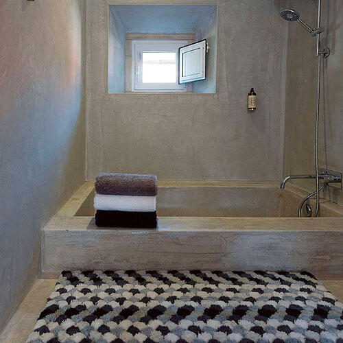 Badeværelsesmåtte Bubble - Sort & hvid