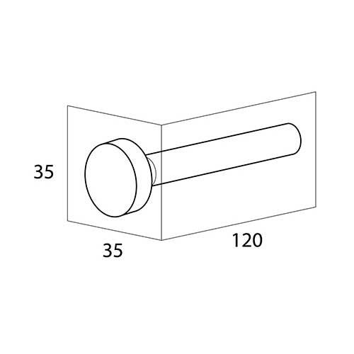 Reserve toiletrulleholder - Eg og stål