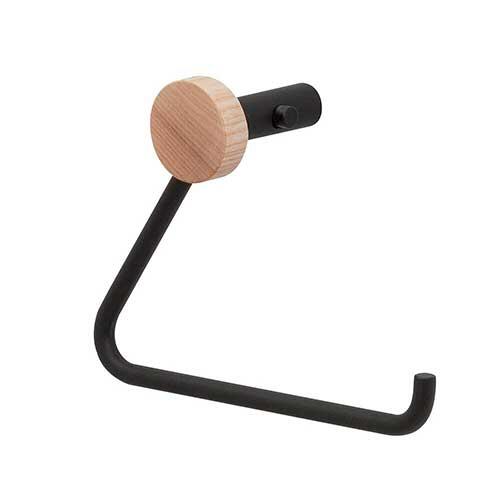 Wc rulleholder til væg - Egetræ og stål