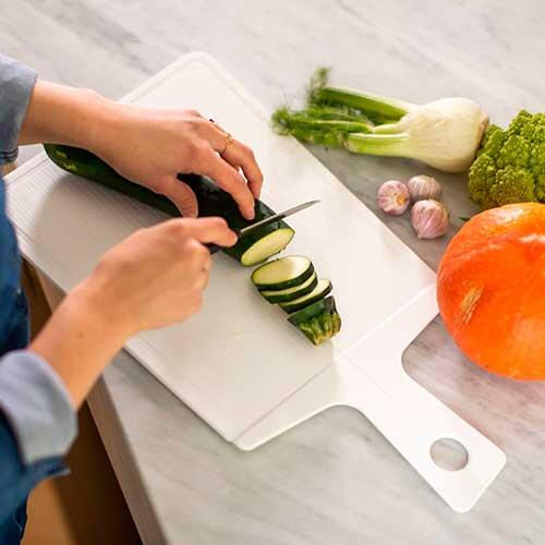 Plastik skærebræt - Snap 2.0 hvid