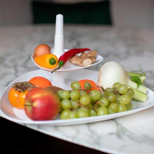 Hvid snackbakke Betty