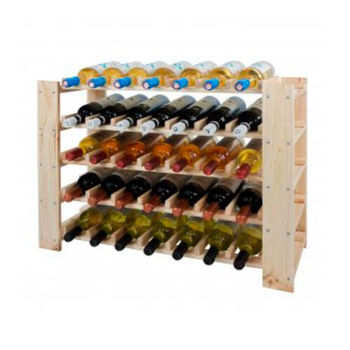Træ vinreol til 35 flasker