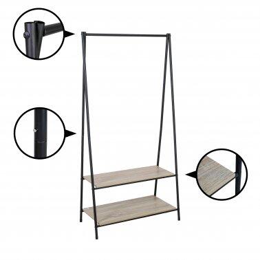 Garderobestativ i træ og metal