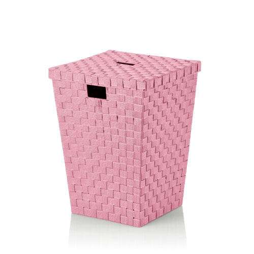 Vasketøjskurv med låg - Gammel rosa
