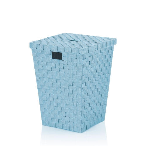 Vasketøjskurv med låg - Frost blå