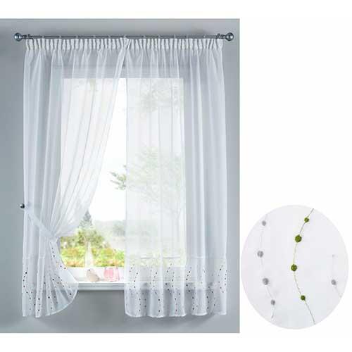 Køkkengardin sæt - Point grøn