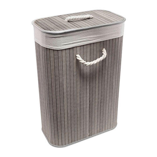 Vasketøjskurv grå - Bambus