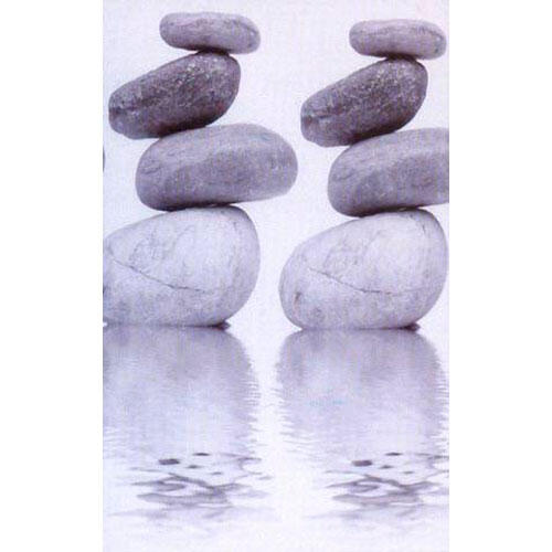 Badeforhæng stablede sten 180 x 200 cm.