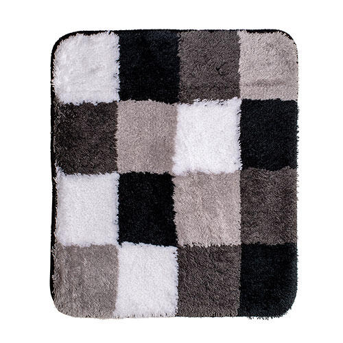 Bademåtte Check 60 x 90 cm. - Grå