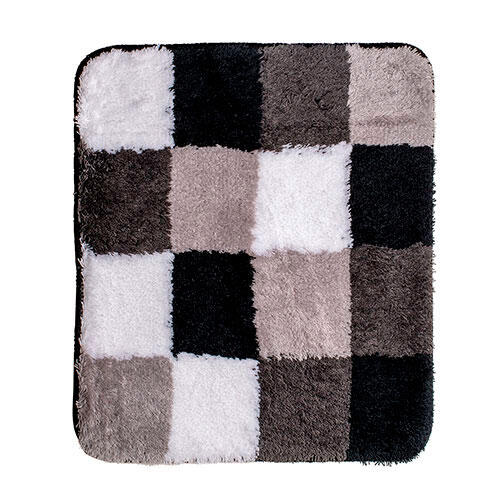 Bademåtte Check 50 x 60 cm. - Grå