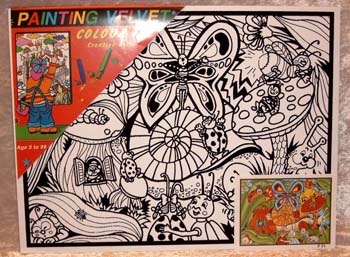 Painting Velvet 28x37 cm. Sjove insekter