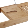 Badekarsbord justerbart - Bambustræ med holder til vinglas