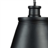 Sort loftlampe 36 cm.