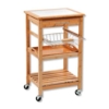 Bambus køkkenvogn 81 x 49 x 38 cm.