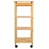Køkkenvogn i bambus med hjul - Freja